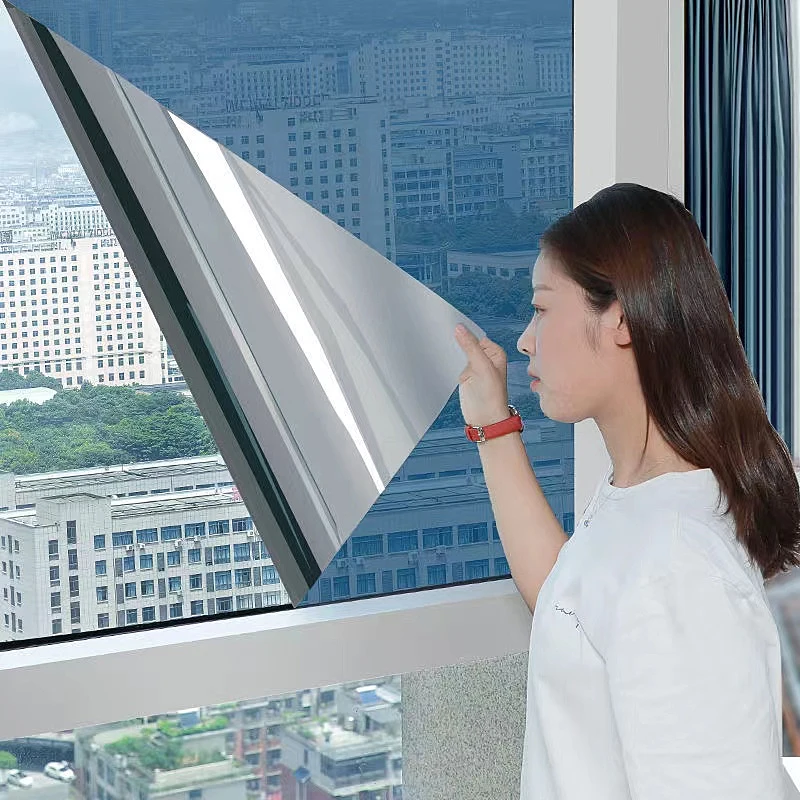 Privacy Window Film Parasole Specchio Riflessione Specchio Unidirezionale Pellicola Per Vetri Pellicola Ombreggiante Vinile Adesivo In Vetro Anti-Ultr
