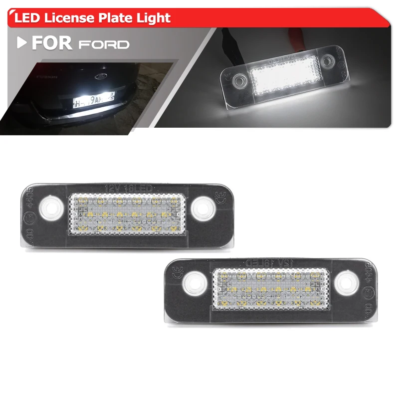 Adatto Per Ford Fiesta Mk5 Jh1 Jd3 01-08 Fusion 01-12 Mondeo Mk2 96-00 Smd Bianco Canbus Led Luci Targa Oem:1332916X2