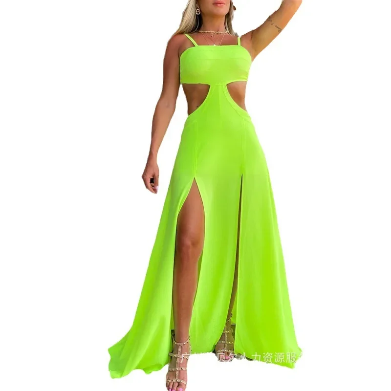Abiti Da Donna Eleganti E Graziosi 2023 Fashion New Holiday Sexy High Split Strap Abiti Lunghi Da Donna In Offerta Liquidazione