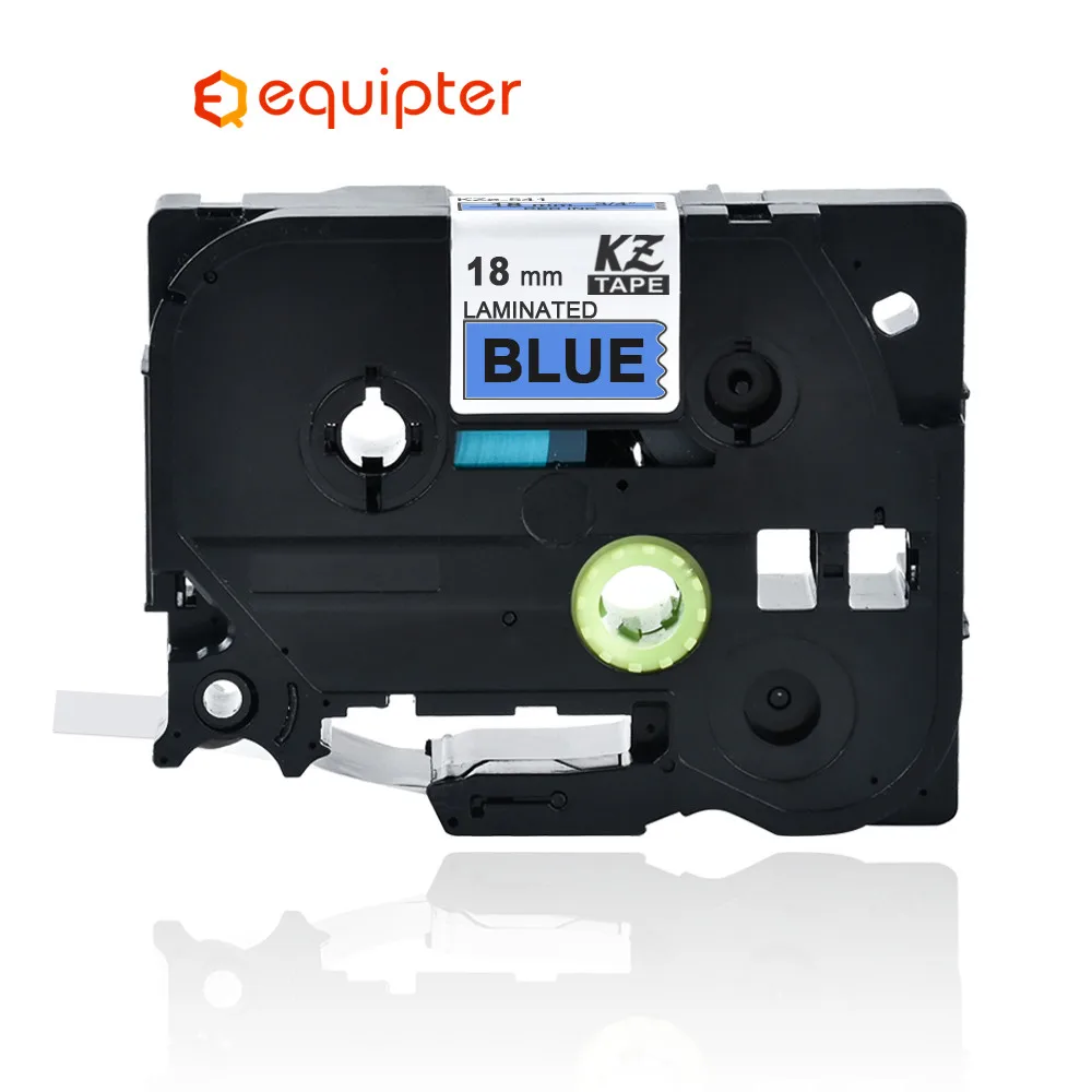 18Mm Tze541 Black On Blue Label Tape Compatible Brother P-Touch Printers Tze Tape Laminated Tze-541 Tze541 Tz541 Tze541 Ribbon