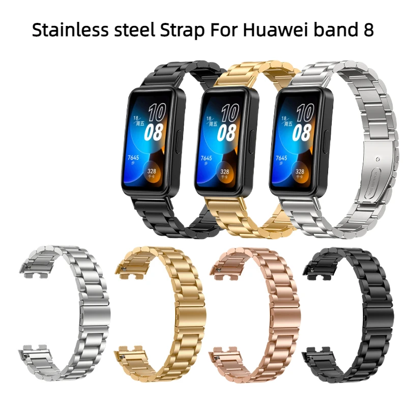 Cinturino In Acciaio Inossidabile Per Huawei Band 8 Cinturino In Metallo Donna Uomo Polso Correa Huawei Band 8 Bracciale Smart Watches Accessori