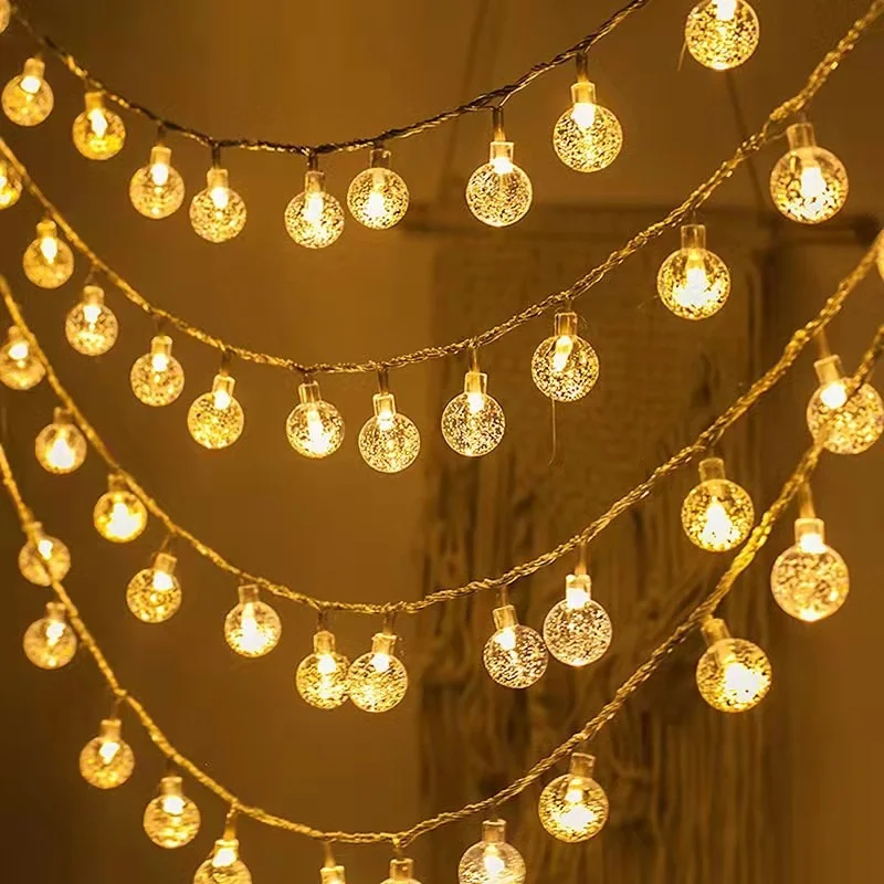2023 Christmas Decoration Ball Led String Lights Party Indoor Atmosphere Room Battery Lights Outdoor Festival Waterproof 237