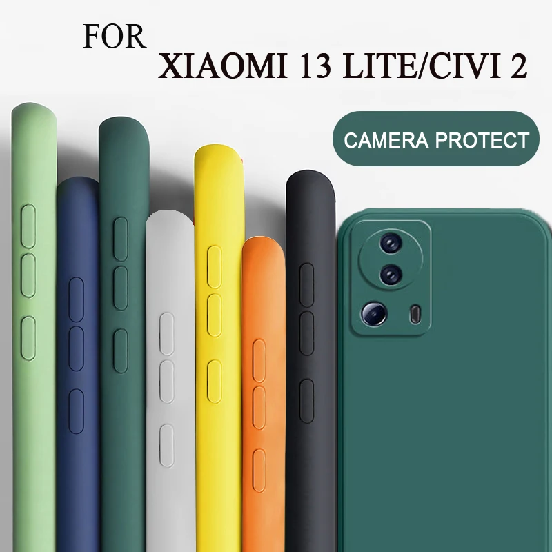 Per Xiaomi 13 Lite Custodia Quadrata Antiurto In Silicone Liquido Tpu Xiaomi 13 13 Pro 13 Ultra Coques Xiaomi 12 12 Ultra/Xiaomi 11