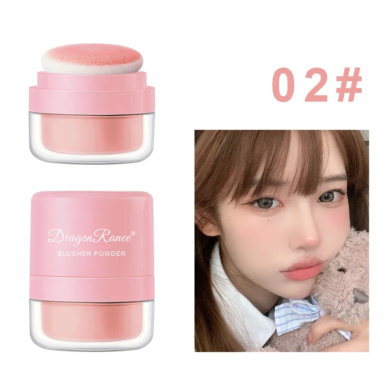 Natural Cheek Blusher Powder Peach Pink Rouge Pigments Women Contour Makeup Cosmetics
