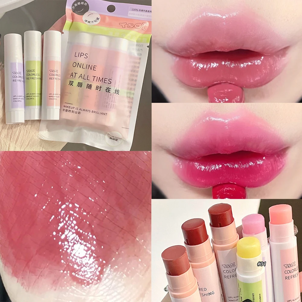 Balsamo Per Le Labbra Colorato Idratante Tinta Per Le Labbra Rossetto A Lunga Durata Impermeabile Gelatina Di Pesca Naturale Rossetto Grassoccio Labbr