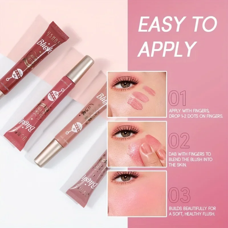 1 Pz Fard Liquido Fard Opaco Pigmento Viso Bellezza Duratura Crema Naturale Guancia Tinta Arancione Pesca Fard Trucco Maquiagem