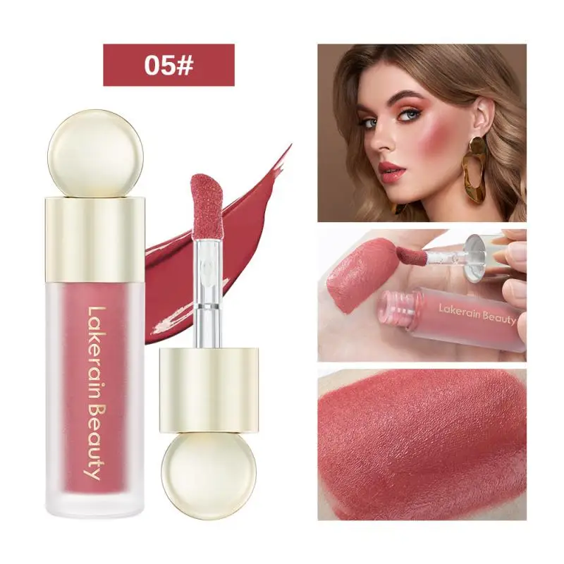 Lakerain Beauty Liquid Blush Stick Pigment Lasting Natural Liquid Contouring Face Blusher Cheek Tint Peach Cream Blush Makeup