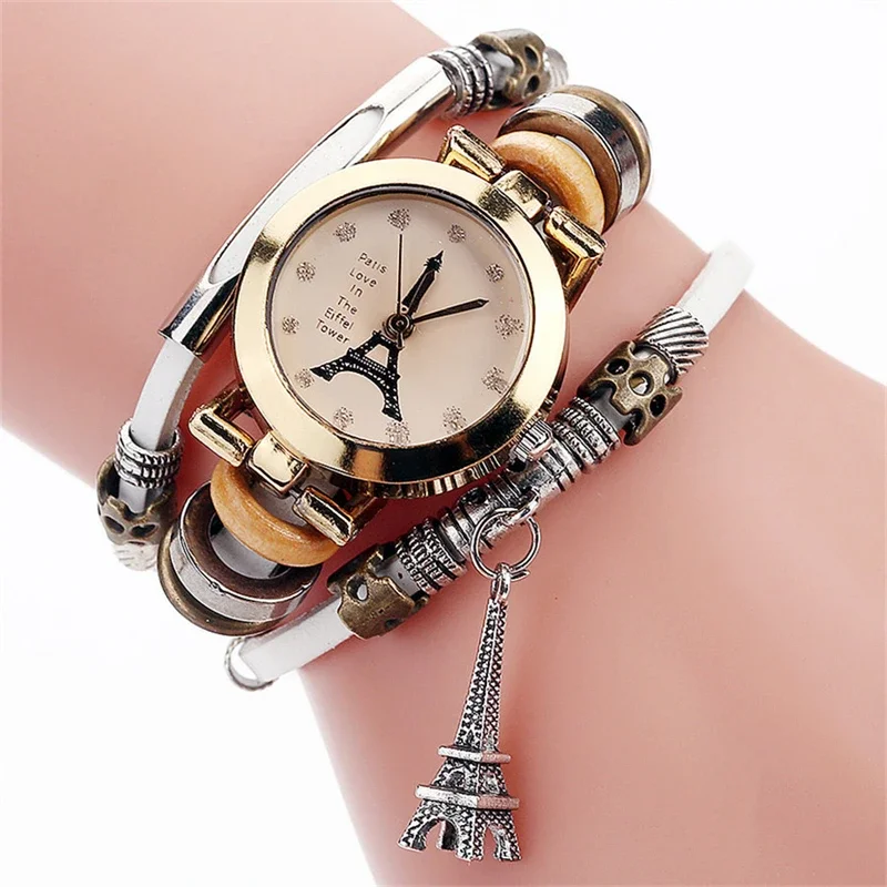 2024 Bracciale A Catena Da Donna Unico Orologi Orologio Con Ciondolo Torre Eiffel Per Donna Bracciale Da Donna Orologio Da Polso Al Quarzo Montre Femm