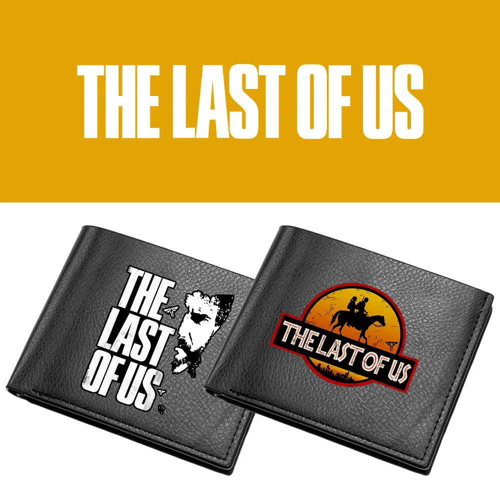 Game The Last Of Us Wallet Cartoon Ellie Men Money Id Card Short Pu Leather Black Wallet Pouch Purse
