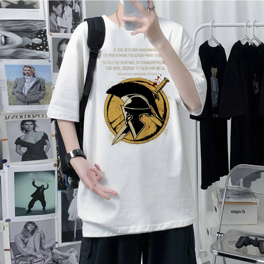 Spartan T-Shirt Uomo Giapponese Designer Anime T Shirt Uomo Anime Comic Designer Abbigliamento