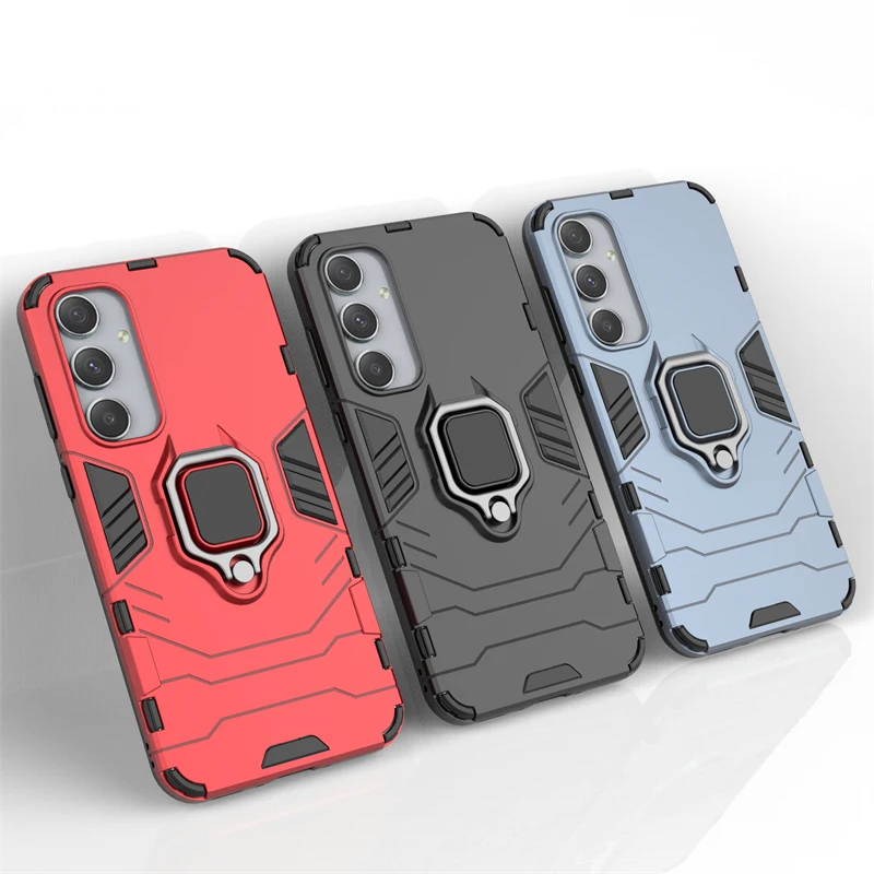 Per Samsung Galaxy A35 Custodia Per Samsung Galaxy A35 Armor Shell Finger Ring Kickstand Custodia Rigida Per Telefono Posteriore Per Samsung A35