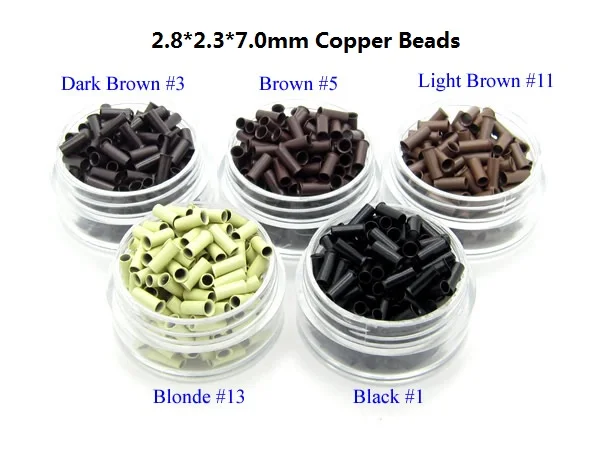 6.0 Millimetri 7.0 Millimetri 200Pcs Micro Anelli Di Rame Perline/Link/Tubo Per La Pre-Bond Extensions S Anelli Di Capelli Per I Tip Extensions Lzh003