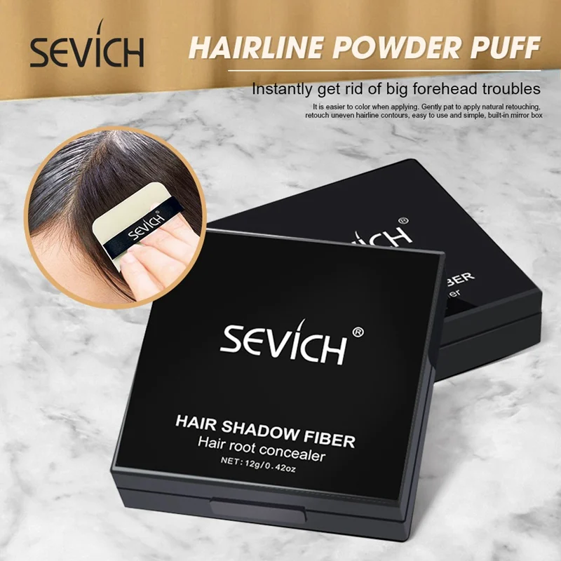Sevich 12G Ombretto In Polvere Temporaneo Bianco Grigio Coprire La Linea Dei Capelli Controllo Dei Bordi Colore Dei Capelli Trucco Cura Dei Capelli Co