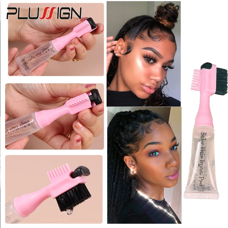 1 Pz Hair Styling Edge Control Gel Con Pennello Per Capelli Del Bambino Gel Fissativo Per Capelli Portatile Crema Per Capelli Per Capelli Naturali Afr