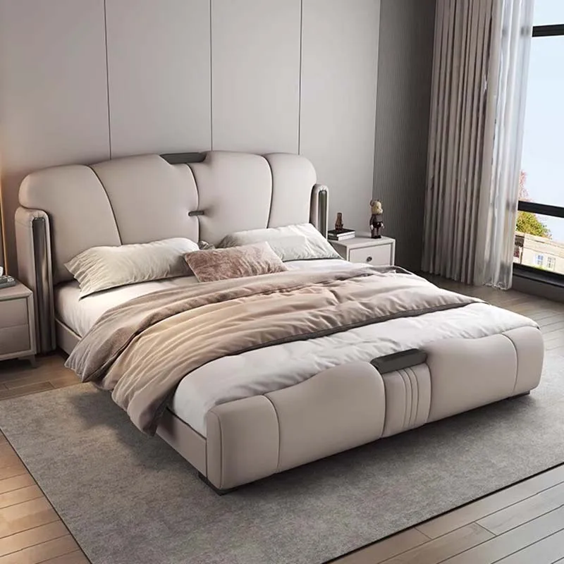 Salvaspazio Letto Matrimoniale In Legno Queen Size Moderno Letto Di Lusso Camera Da Letto Spazio Di Archiviazione Cama Elastica Pula Pula Mobili Nordi