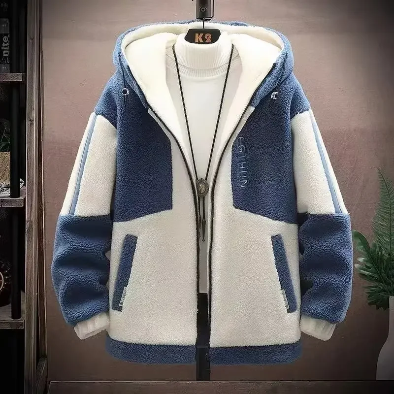 Giacche Da Uomo Autunnali Moda Coreana Streetwear Harajuku Giacche Invernali Con Cappuccio Abbigliamento Casual Da Uomo Giacche Di Lana Giacca Calda 2