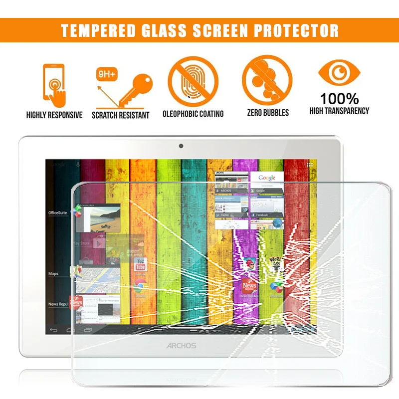 Per Archos 101 Titanium 10.1 "Pellicola Proteggi Schermo In Vetro Temperato Per Tablet 9H Premium Antigraffio