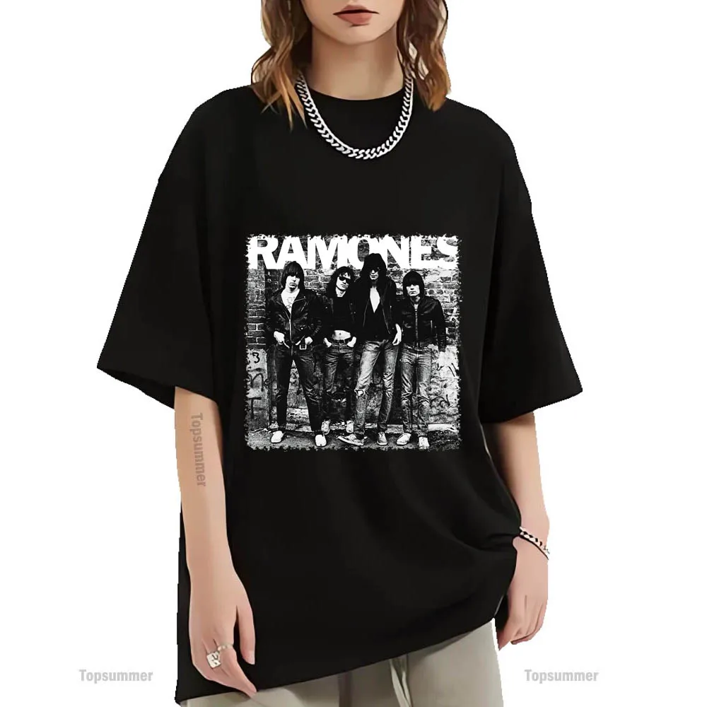 Ramones Album T-Shirt Ramones Tour T Shirt Uomo Summer Fashion Street T-Shirt Donna T-Shirt In Cotone