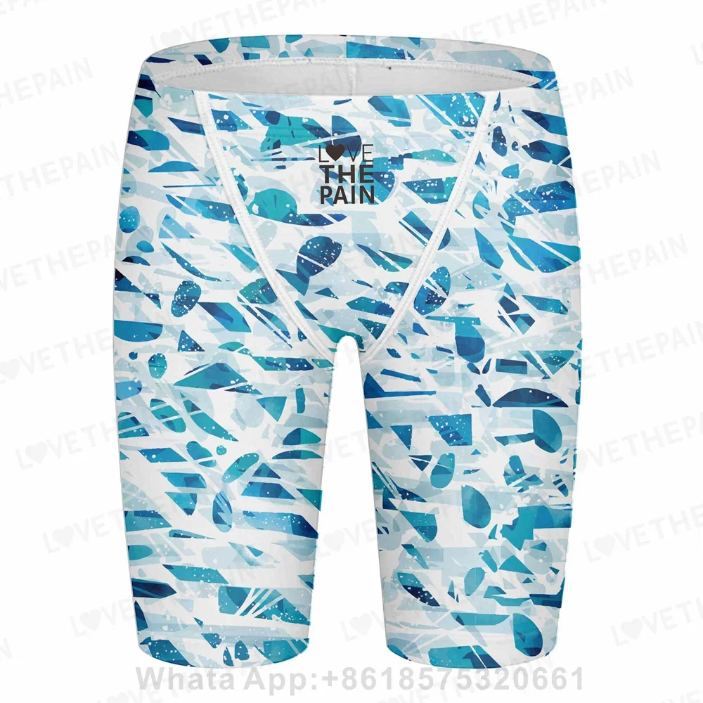 Baador Profesional Love The Pain Para Hombre, Pantalones Cortos Largos Hasta La Rodilla, Traje De Baado De Competiticion, Pantalon