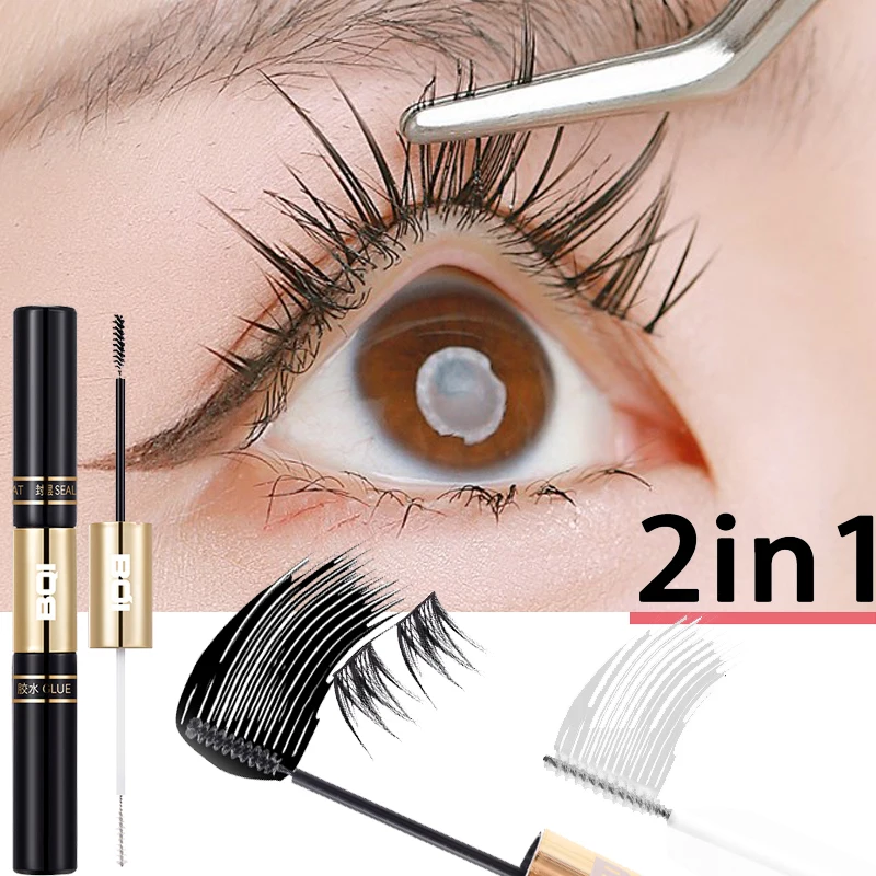 Colla Per Mascara A Doppia Testa Mascara Con Sigillo A Lunga Durata Colla Per Ciglia Trasparente Estensione Per Ciglia Per Trucco Ad Asciugatura Rapid
