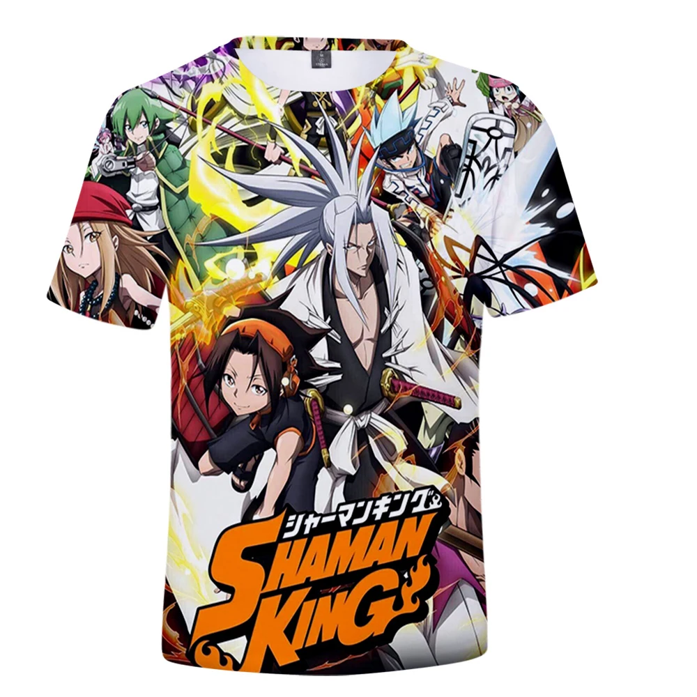 Sciamano King You Asakura 3D Print Summer Preppy Style T-Shirt Uomo/Donna Street Clothes Novità Giovanile T-Shirt Stile Harajuku