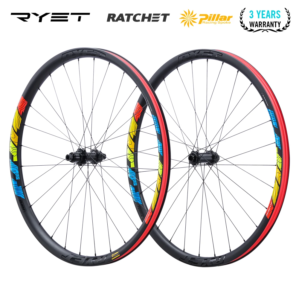 Ruote In Carbonio Ryet Mtb 29Er Xd Hg Ms 12S Ruote Per Mountain Bike Boost Hubset 28H 33Mm 36T Parti Di Biciclette A Cricchetto Straightpull