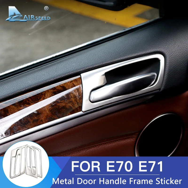 Velocità In Acciaio Inox Per Bmw X5 E70 X6 E71 Accessori Per Bmw E70 X5 E71 X6 Interior Trim E70 E71 Autoadesivo Maniglia Della Porta Telaio