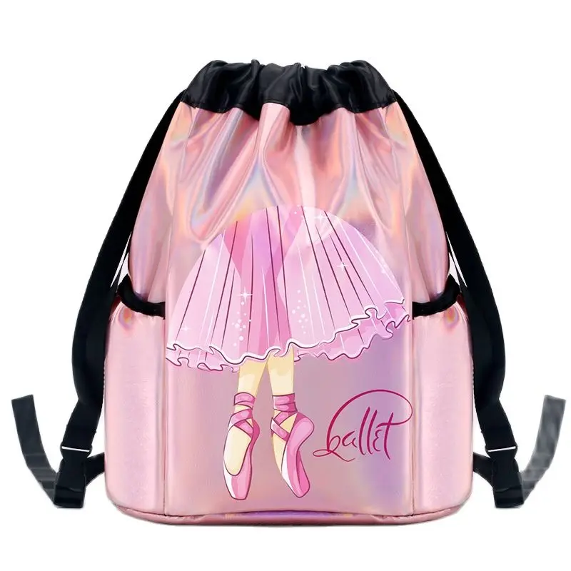 Ragazze Laser Shiny Ballet Dance Bags Kids Training Shoulder Gym Backpack Borsa Tascabile Per Bambini Per Dancing Ballerina Package