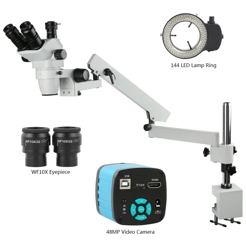 Braccio Articolato Morsetto Staffa Per Microscopio Zoom Continuo Microscopio Dentale Microscopio Endodontico 1080P 48Mp 4K 2K Videocamera