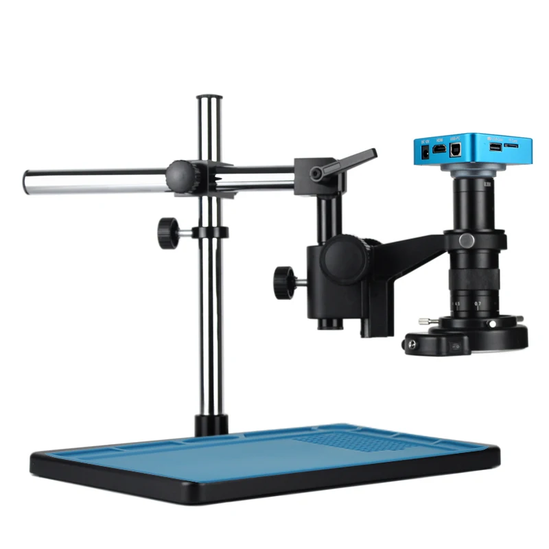 1080P Hdmi Usb Microscopio Digitale Per Saldatura Elettronica 300X 38Mp Fotocamera Per Microscopio Usb Led Ring Light Riparazione Professionale