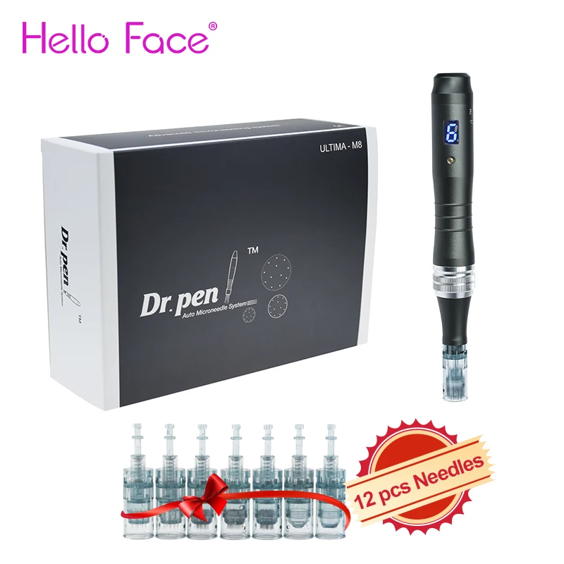Dr Pen Ultima M8 Con Cartucce Ad Ago Microneedling Wireless A Casa Terapia Con Cellule Staminali Cicatrici Da Acne Treament