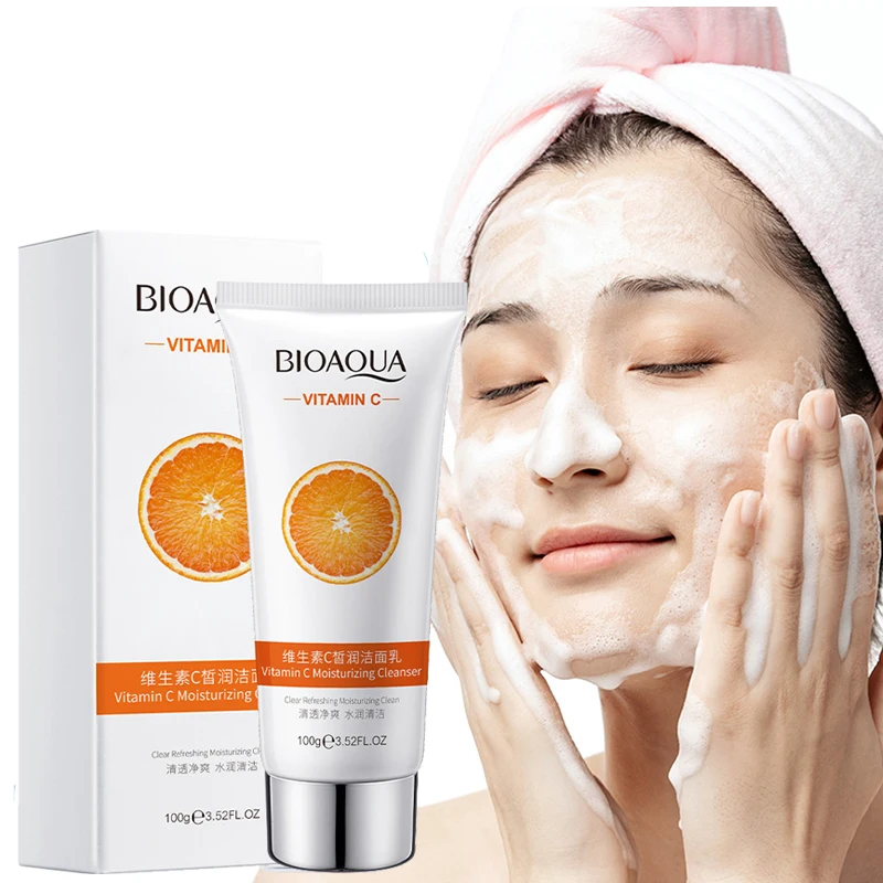 Bioaqua Vitamin C Detergente Per Il Viso Detergente In Profondità Controllo Dell'Olio Idratante Rimozione Dei Punti Neri Cura Della Pelle Detergente I