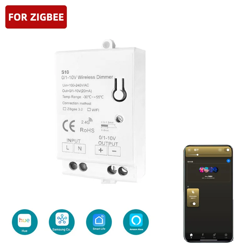 3.0 1-10V Dimmer Controller Tuya Smart Life App Telecomando Wireless Dimmer Switch Funziona Con Alexa Echo Home