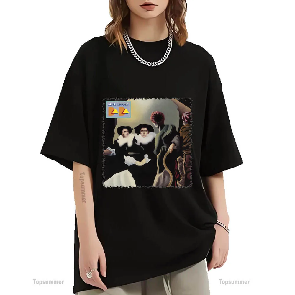 Dada Album T-Shirt Alice Cooper Tour T Shirt Rock Streetwear Cotton Tshirt Coppie T-Shirt Oversize