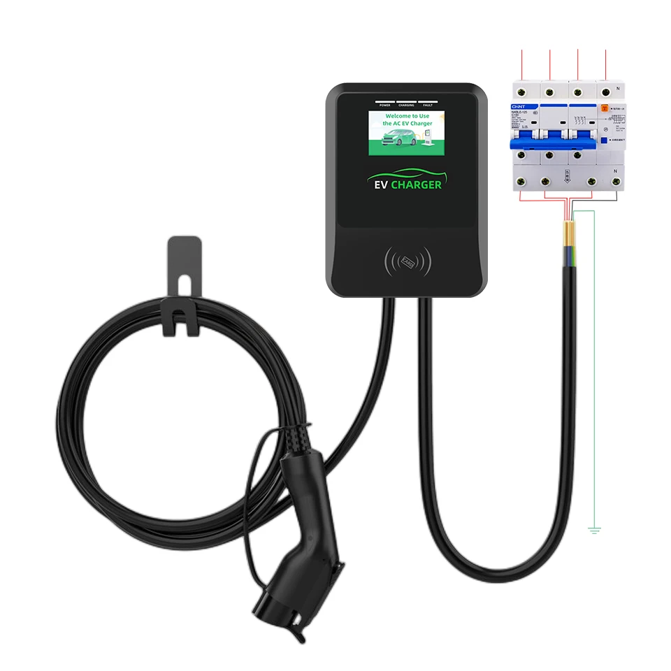 Wallbox Gbt Charger Ev Charging Station Produttori Wall Box 22 Kw32A Ac Ev Charger Station Con Rfid App Wifi Bluetooth