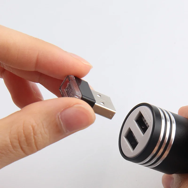 Car Styling Usb Atmosfera Ha Condotto La Luce Della Lampada Per Fiat Panda Bravo Punto Linea Croma 500 595