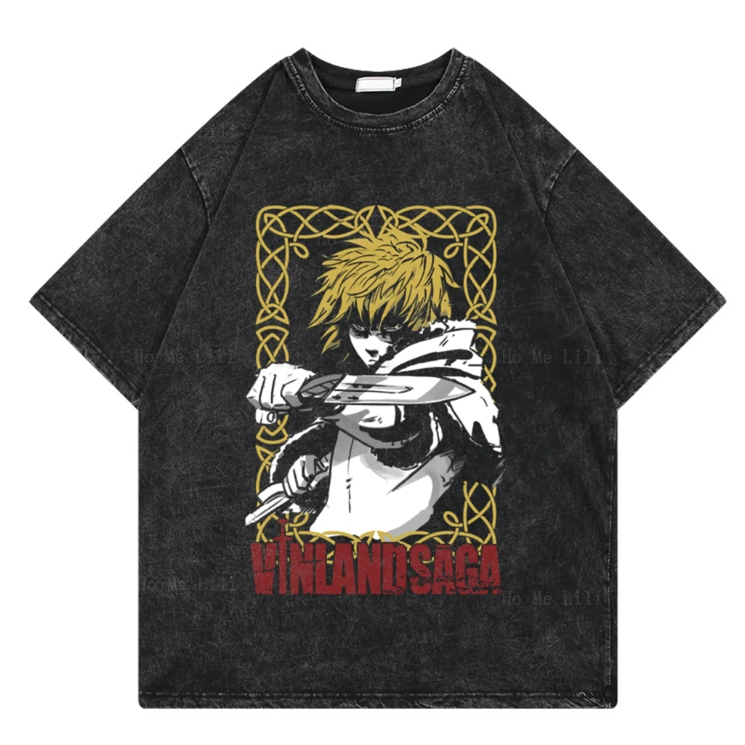 Vinland Saga Japanese Anime Summer Manga Graphic Ladies Print Clothes Maglietta Unisex A Maniche Corte Top Oversize 100% Cotone