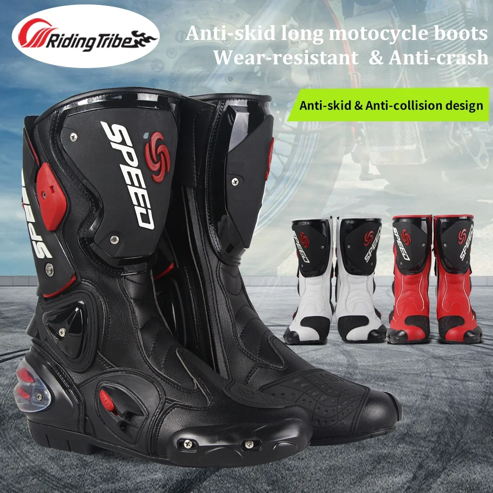 Pro Biker Speed Stivali Da Moto Uomo Donna Motocross Off-Road Moto Rider Scarpe Da Corsa Moto Riding Stivali Protettivi B1001