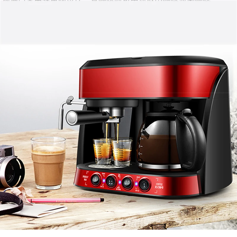Caffettiera Per Uso Domestico, Piccolo Ufficio Commerciale, Semiautomatico, Italiano, Americano, All-In-One, Doppio Uso, Schiumogeno Al Latte