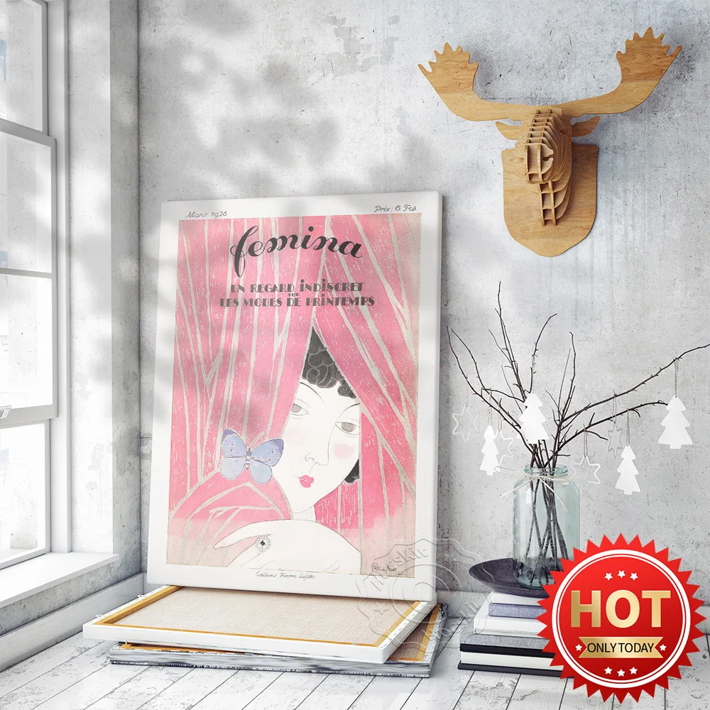 Femina Magazine Un Rispetto Indiscret Two Les Mode De Printemps Poster, Fashion Woman Art Mural, Femina Magazine Decor Prints