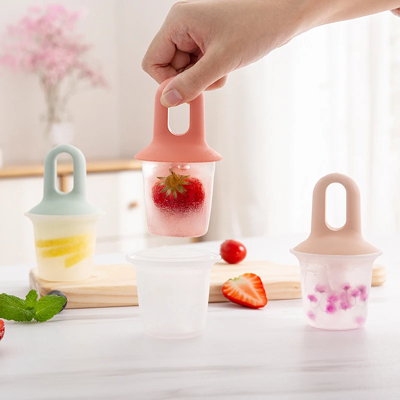 3/1 Pcs Ice Cream Mold Homemade Ice Lolly Molds Flexible Silicone Ice Popsicle Kitchen Dining Bar Summer Ice Cream Tools