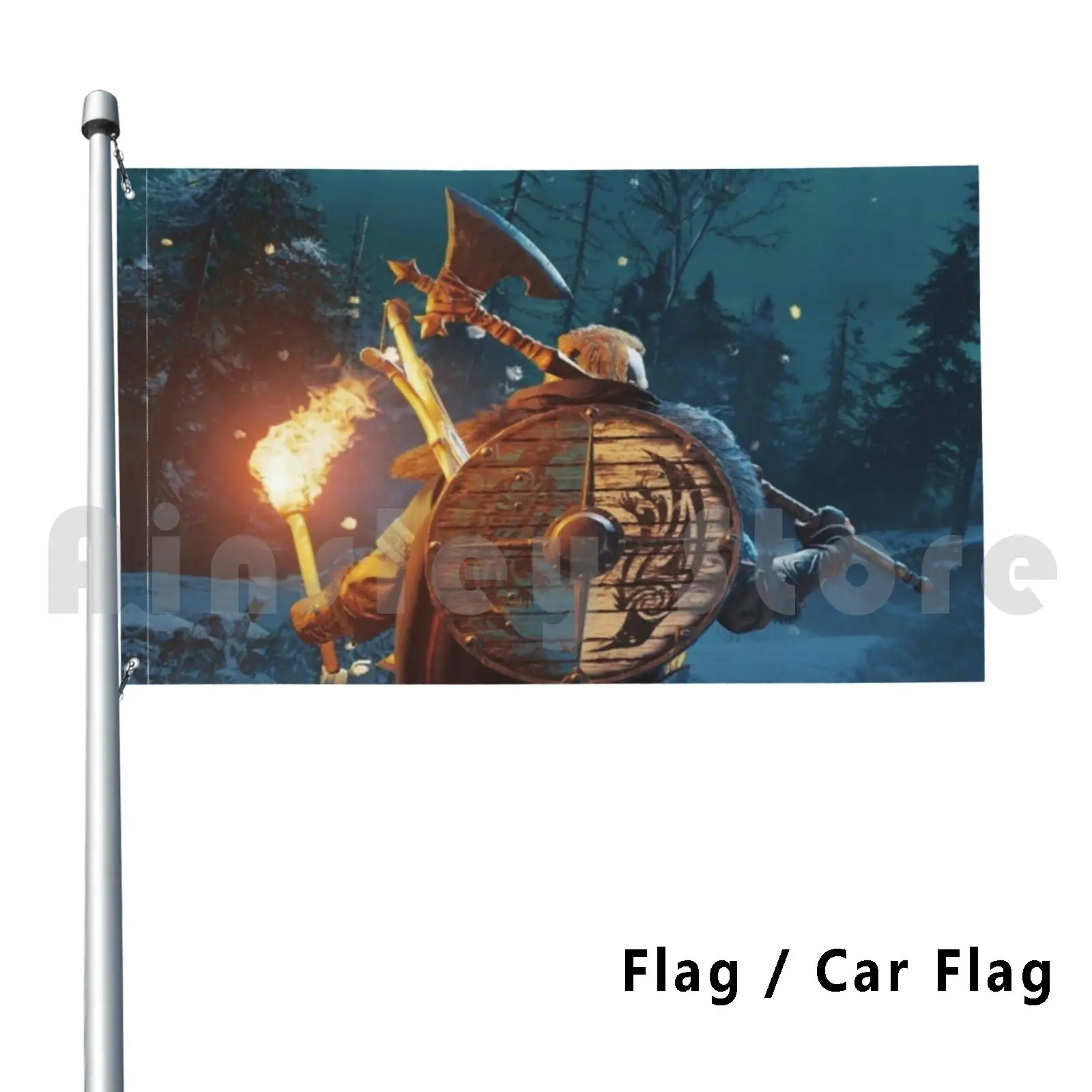 Valhalla Outdoor Decor Flag Car Flag Valhalla Valhalla Assassins Vikings 2020 Creed Eivor Valhalla Game Valhalla