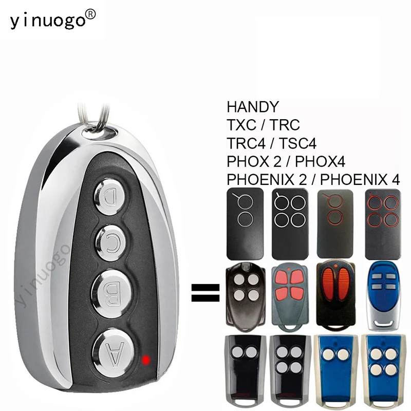 V2 Phoenix Ix2 Phoenix Ix4 Phox 2 4 Txc Trc Handy Trc4 Tsc4 Garage Door / Gate Opener Telecomando 4 Pulsanti 433.92Mhz Rolling Code