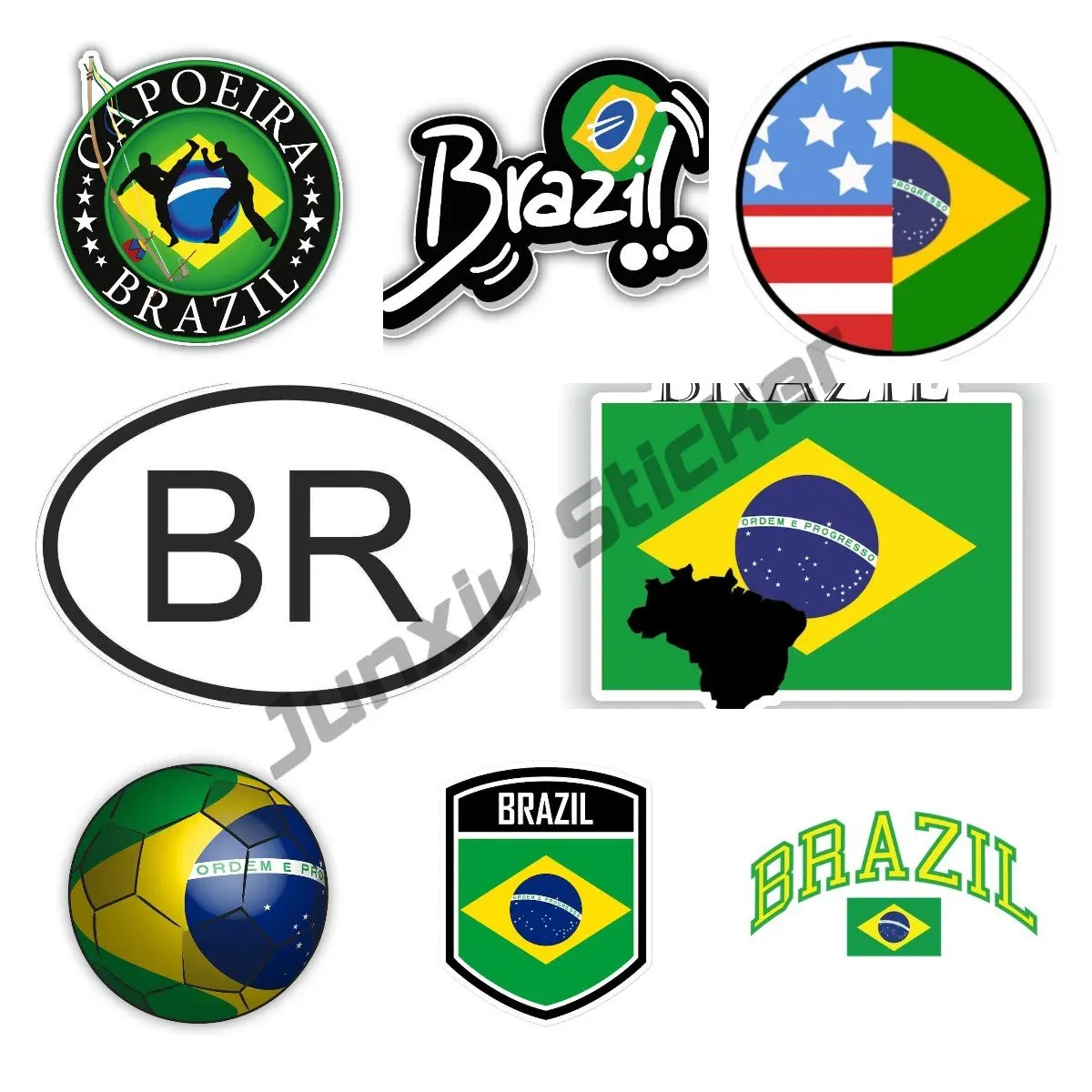 Brasile Sticker Flag Paraurti Ovale Laptop Book Fridge Guitar Casco Moto Toolbox Door Pc Boat Waterproof Decor