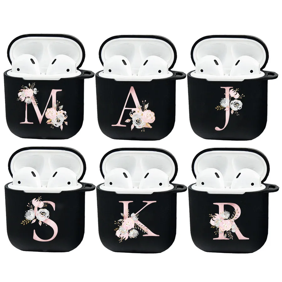 Custodia Protettiva Airpods 26 Lettere In Oro Rosa Nero Per Airpods Auricolari Custodia Airpods Custodia Airpods Nera
