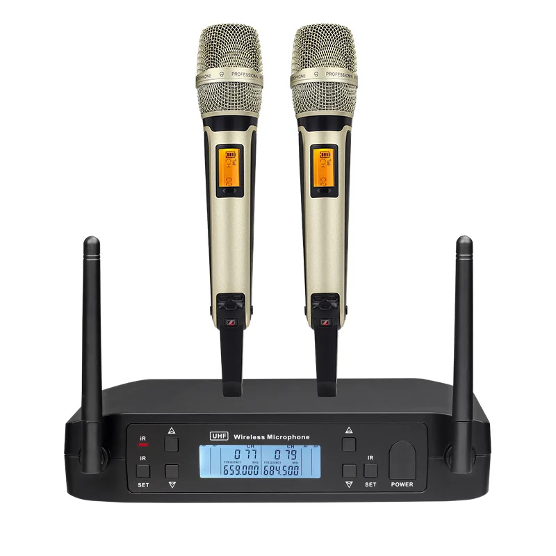Glxd4 Uhf Dual Skm9000 Sistema Di Microfoni Wireless Portatili Sm Due 58 Set Di Microfoni Per Karaoke