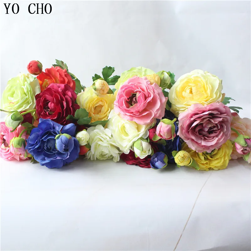 Yo Cho Peonia Fiore Artificiale Damigelle D'Onore Della Sposa Bouquet Da Sposa Di Seta Fiori Per La Casa Decorazione Del Giardino Delicata Peonia Rosa