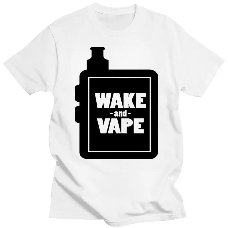 New Wake And Vape For Vaporizer Lovers T-Shirt 2021 Arrivo Uomo Tees Casual Boy T Shirt Top Sconti Uomo Estate S