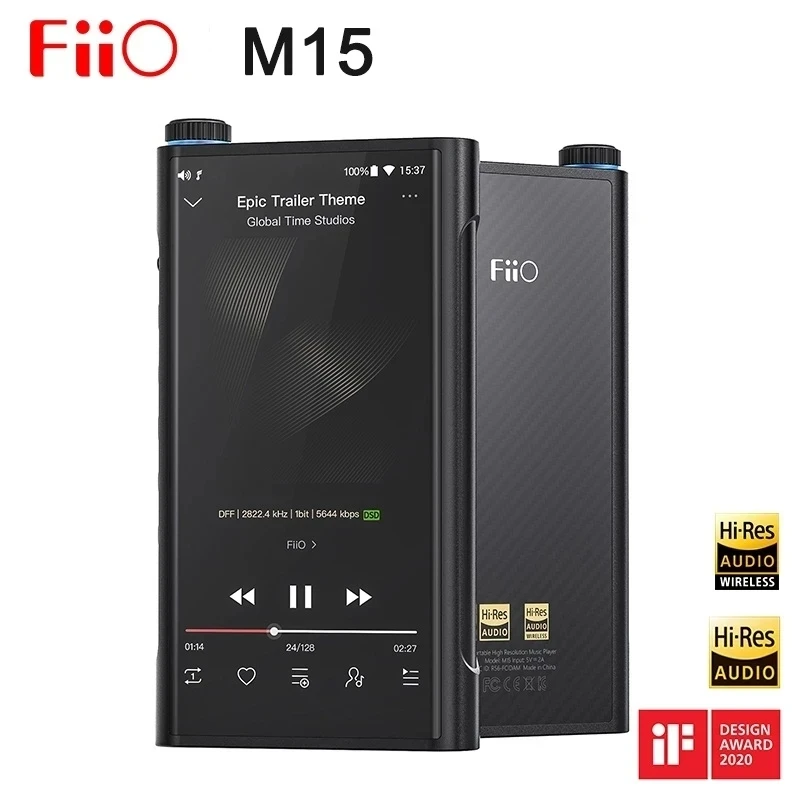 Clearnce Per Fiio M15 Android Dual Ak4499 Hi-Res Protable Musc Player Mp3 Usb Dac,Samsung Exynos7872,Xmos Xuf208,Dsd512 768Khz