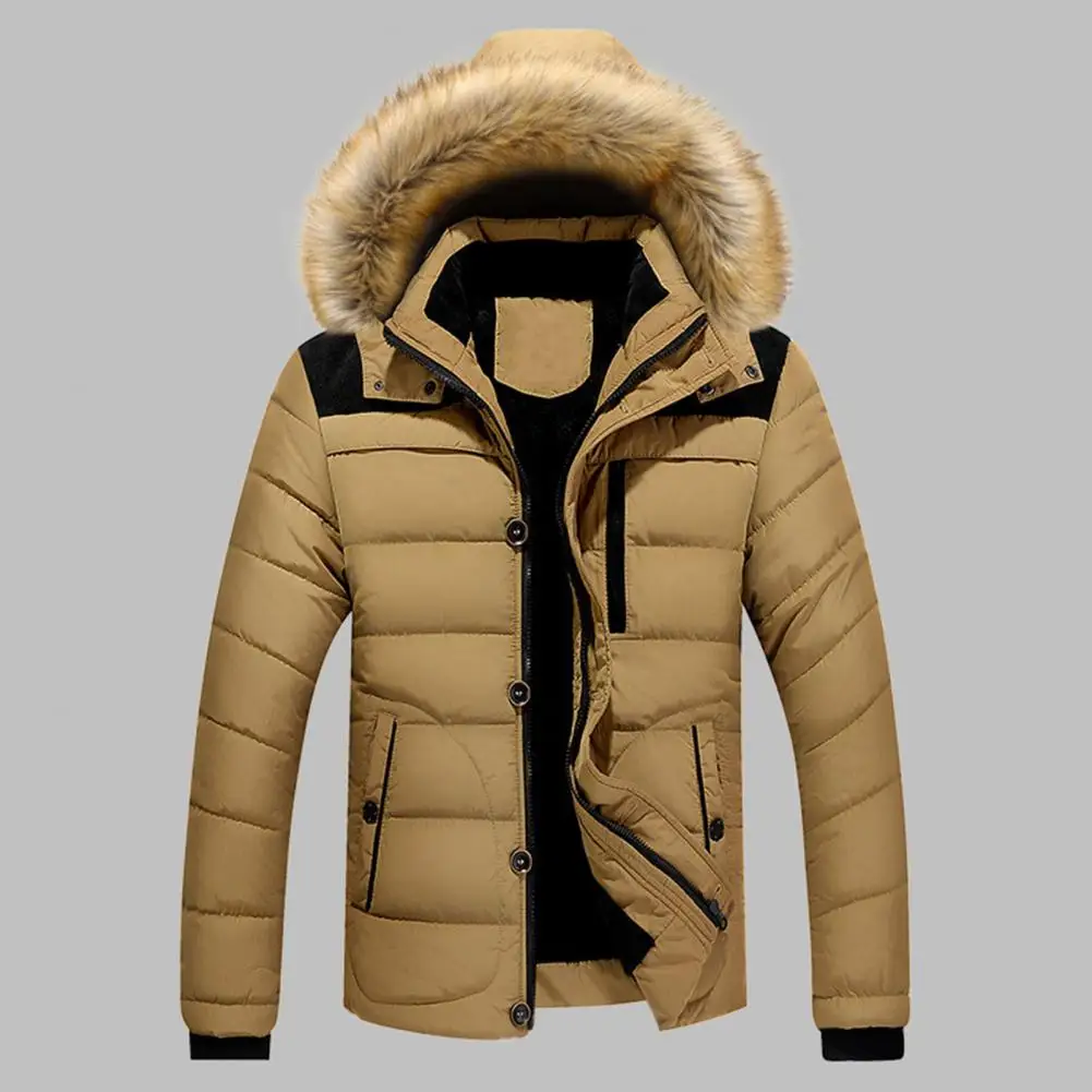 Cappello Staccabile Bordo Giacca Invernale Cardigan Piumino Invernale Piumino Extra Spesso Altamente Caldo Imbottito Collo Alto Giacca Da Uomo Imbotti